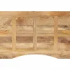 vidaXL Bureaublad met ronding 100x60x2,5 cm massief ruw mangohout