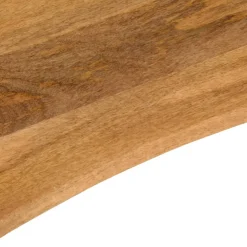 vidaXL Bureaublad met ronding 140x60x2,5 cm massief ruw mangohout