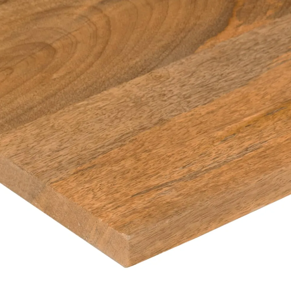 vidaXL Bureaublad met ronding 140x60x2,5 cm massief ruw mangohout