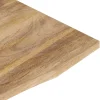 vidaXL Bureaublad met ronding 160x50x2,5 cm massief ruw mangohout