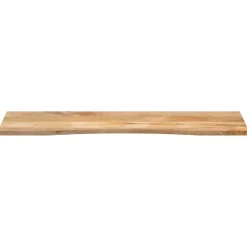 vidaXL Bureaublad met ronding 160x50x2,5 cm massief ruw mangohout