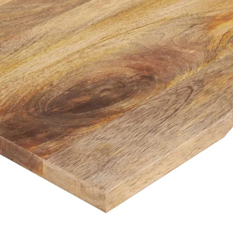 vidaXL Bureaublad met ronding 160x50x2,5 cm massief ruw mangohout