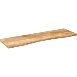 vidaXL Bureaublad met ronding 160x50x2,5 cm massief ruw mangohout
