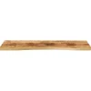 vidaXL Bureaublad met ronding 140x60x2,5 cm massief ruw mangohout