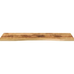 vidaXL Bureaublad met ronding 100x80x2,5 cm massief ruw mangohout