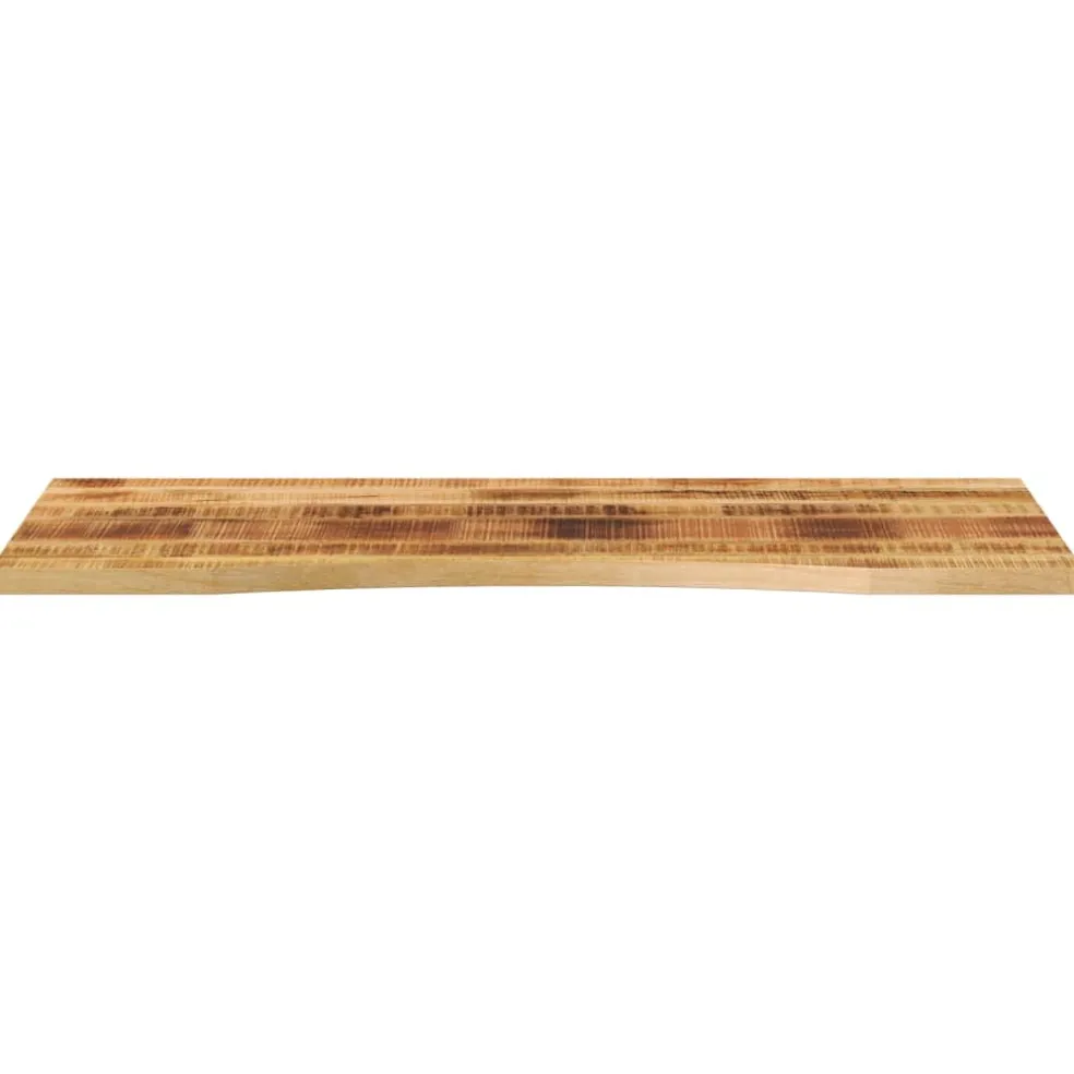 vidaXL Bureaublad met ronding 140x60x2,5 cm massief ruw mangohout
