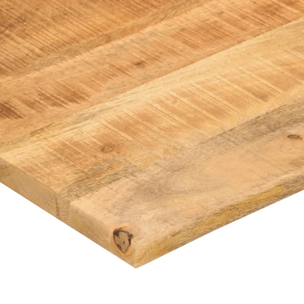 vidaXL Bureaublad met ronding 140x60x2,5 cm massief ruw mangohout
