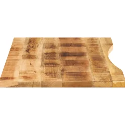 vidaXL Bureaublad met ronding 140x60x2,5 cm massief ruw mangohout