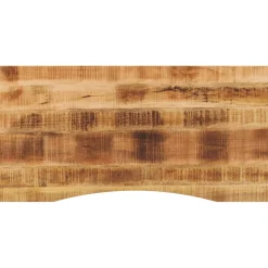 vidaXL Bureaublad met ronding 140x60x2,5 cm massief ruw mangohout
