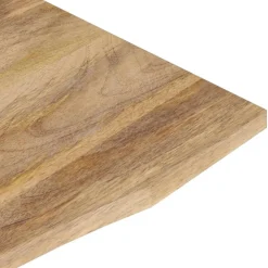 vidaXL Bureaublad met ronding 80x60x2,5 cm massief ruw mangohout