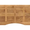 vidaXL Bureaublad met ronding 100x60x2,5 cm massief ruw mangohout