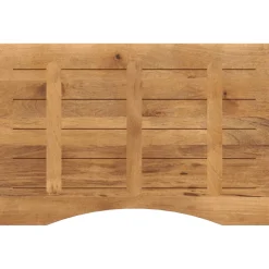 vidaXL Bureaublad met ronding 100x60x2,5 cm massief ruw mangohout