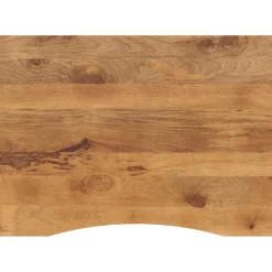 vidaXL Bureaublad met ronding 110x80x2,5 cm massief ruw mangohout