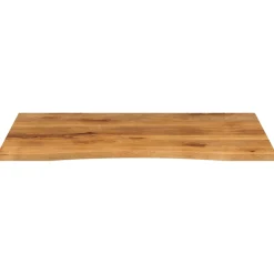 vidaXL Bureaublad met ronding 110x80x2,5 cm massief ruw mangohout