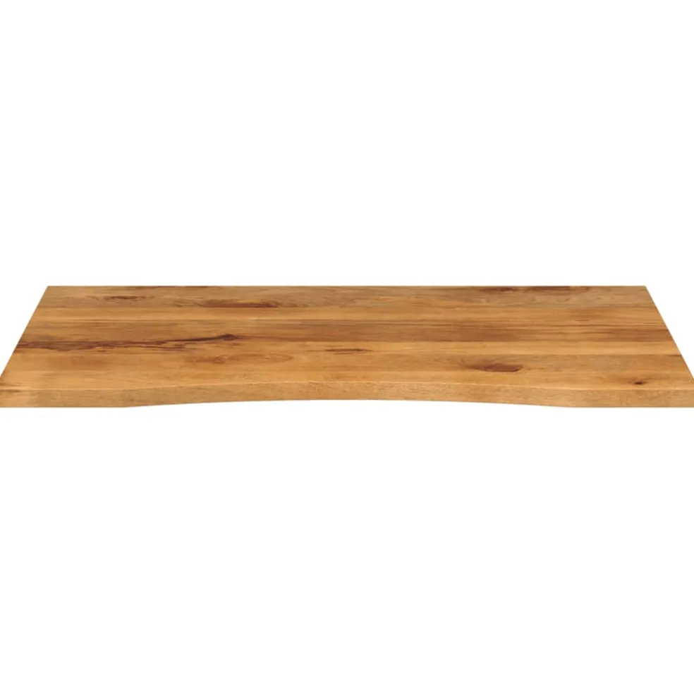 vidaXL Bureaublad met ronding 110x80x2,5 cm massief ruw mangohout