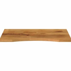vidaXL Bureaublad met ronding 90x50x2,5 cm massief ruw mangohout