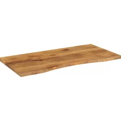 vidaXL Bureaublad met ronding 110x50x2,5 cm massief ruw mangohout