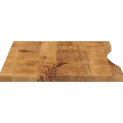 vidaXL Bureaublad met ronding 110x50x2,5 cm massief ruw mangohout
