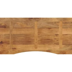 vidaXL Bureaublad met ronding 110x50x2,5 cm massief ruw mangohout