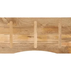 vidaXL Bureaublad met ronding 110x60x2,5 cm massief ruw mangohout