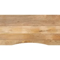 vidaXL Bureaublad met ronding 110x60x2,5 cm massief ruw mangohout