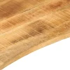 vidaXL Bureaublad met ronding 90x60x2,5 cm massief ruw mangohout
