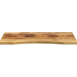 vidaXL Bureaublad met ronding 90x60x2,5 cm massief ruw mangohout