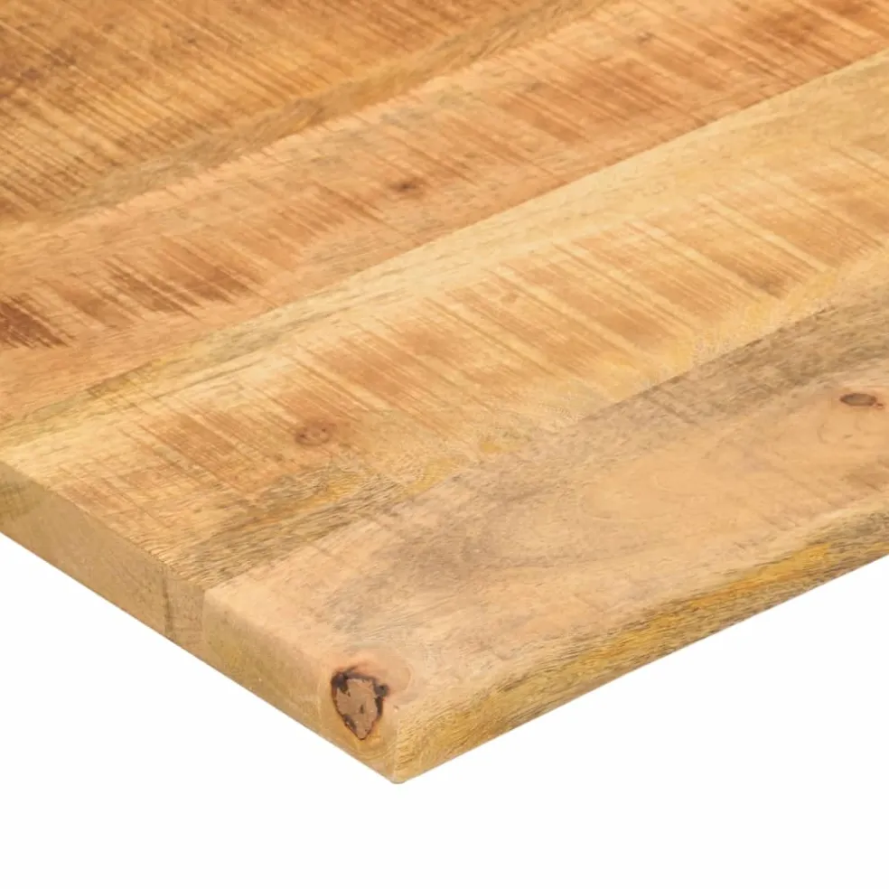 vidaXL Bureaublad met ronding 90x60x2,5 cm massief ruw mangohout
