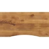 vidaXL Bureaublad met ronding 110x80x2,5 cm massief ruw mangohout