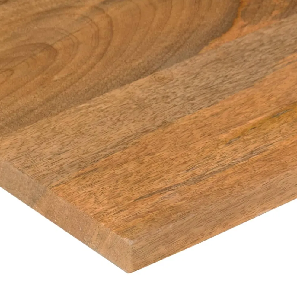 vidaXL Bureaublad met ronding 110x80x2,5 cm massief ruw mangohout