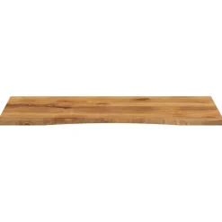 vidaXL Bureaublad met ronding 110x80x2,5 cm massief ruw mangohout