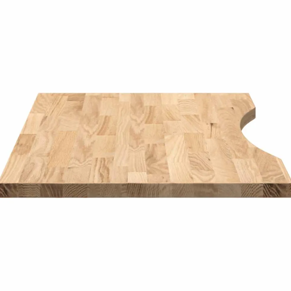 vidaXL Bureaublad rechthoekig 80x50x2,5 cm onbehandeld eikenhout