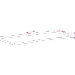 vidaXL Bureaublad rechthoekig 120x50x2,5 cm massief acaciahout