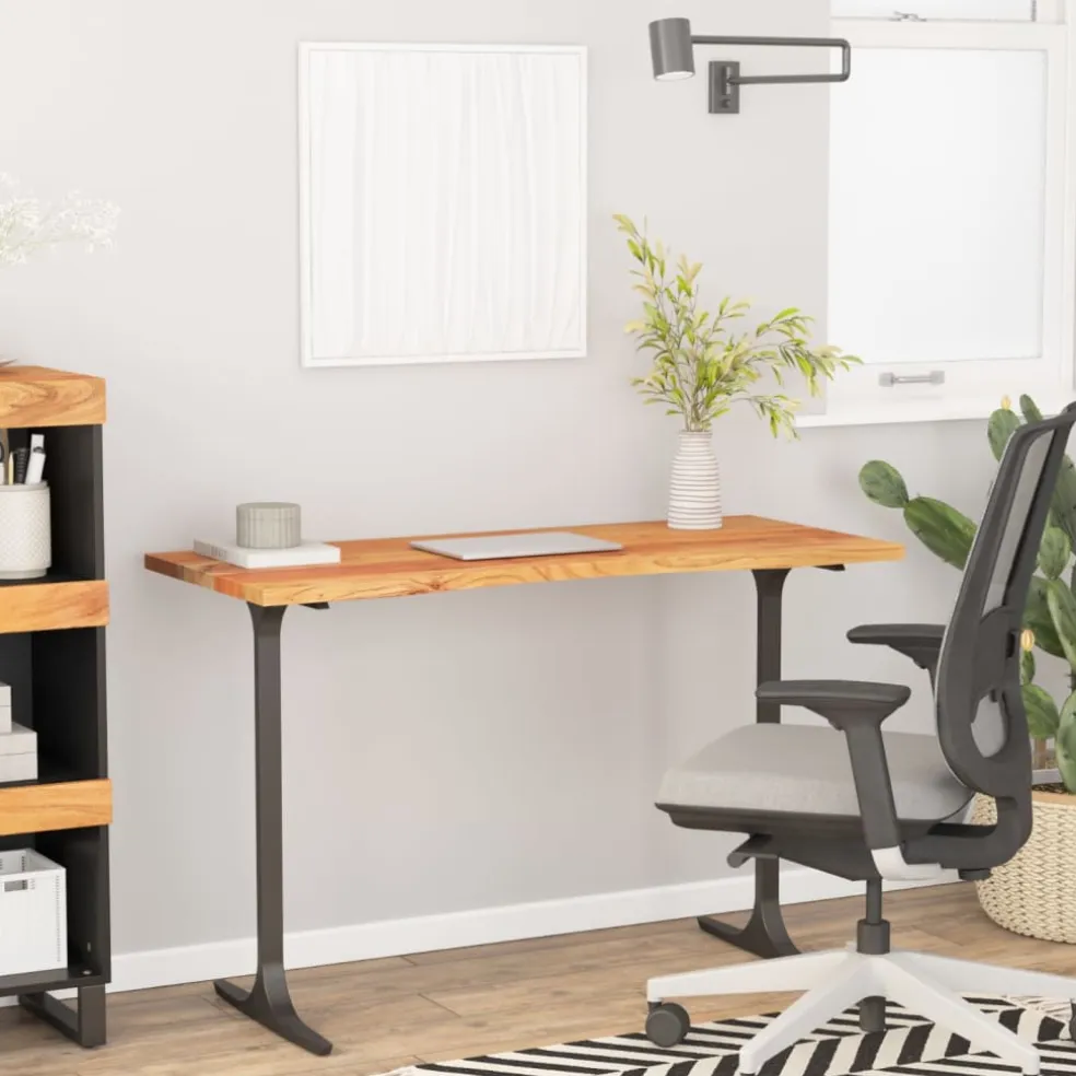vidaXL Bureaublad rechthoekig 140x60x2,5 cm massief acaciahout