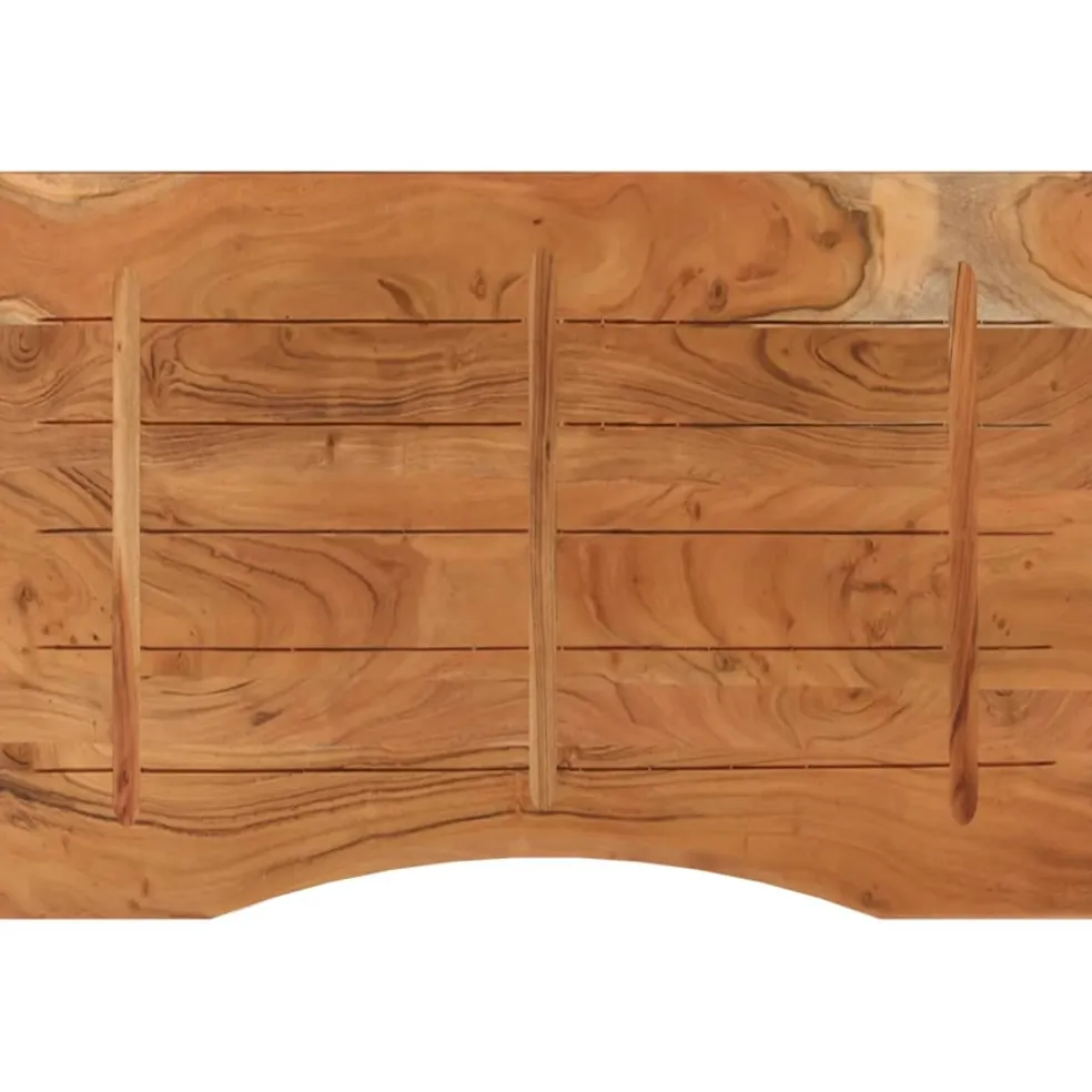 vidaXL Bureaublad rechthoekig 90x60x2,5 cm massief acaciahout