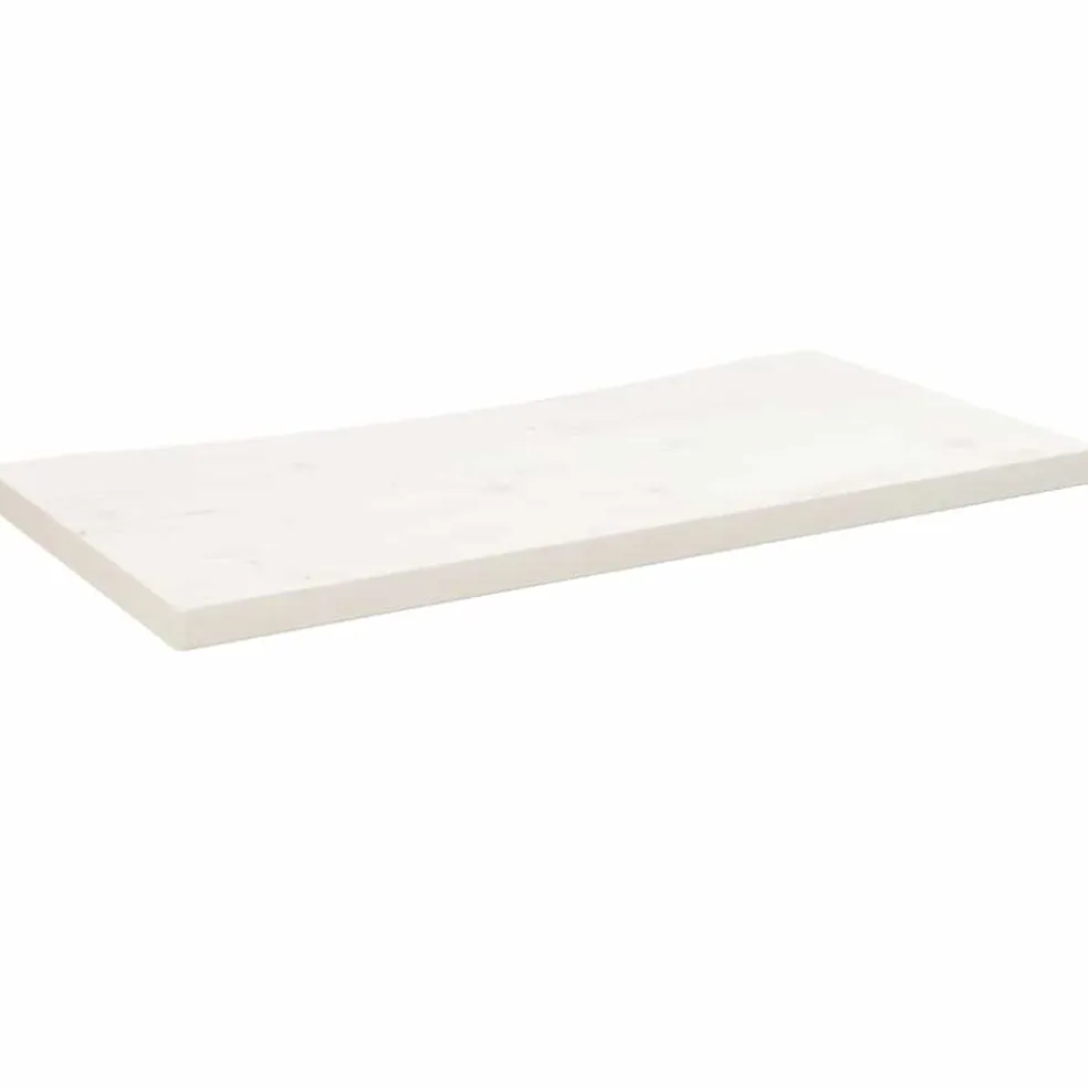 vidaXL Bureaublad 80x40x2,5 cm massief grenenhout wit