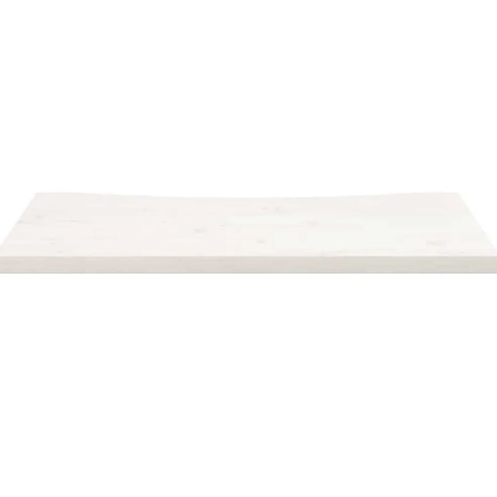 vidaXL Bureaublad 80x40x2,5 cm massief grenenhout wit