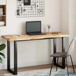 vidaXL Bureaublad 140x50x4 cm onbehandeld massief acaciahout