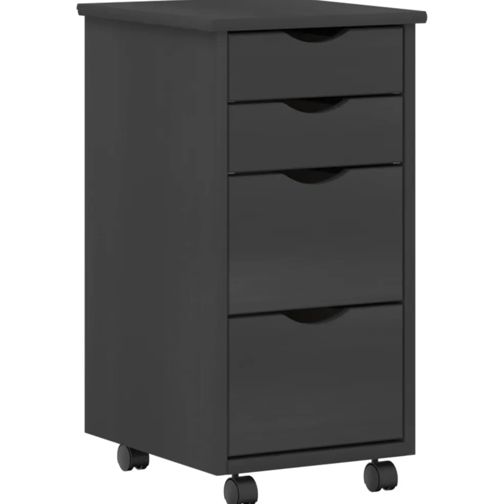 vidaXL Bureau en rollende kast set MOSS 2 st Grijs