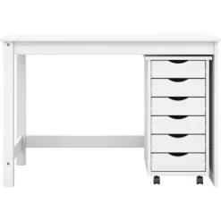 vidaXL Bureau en rollende kast set MOSS 2 st Wit