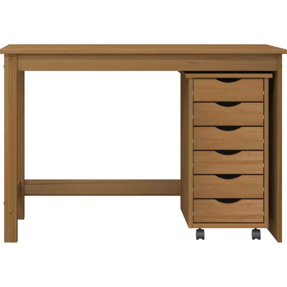 vidaXL Bureau en rollende kast set MOSS 2 st Wit