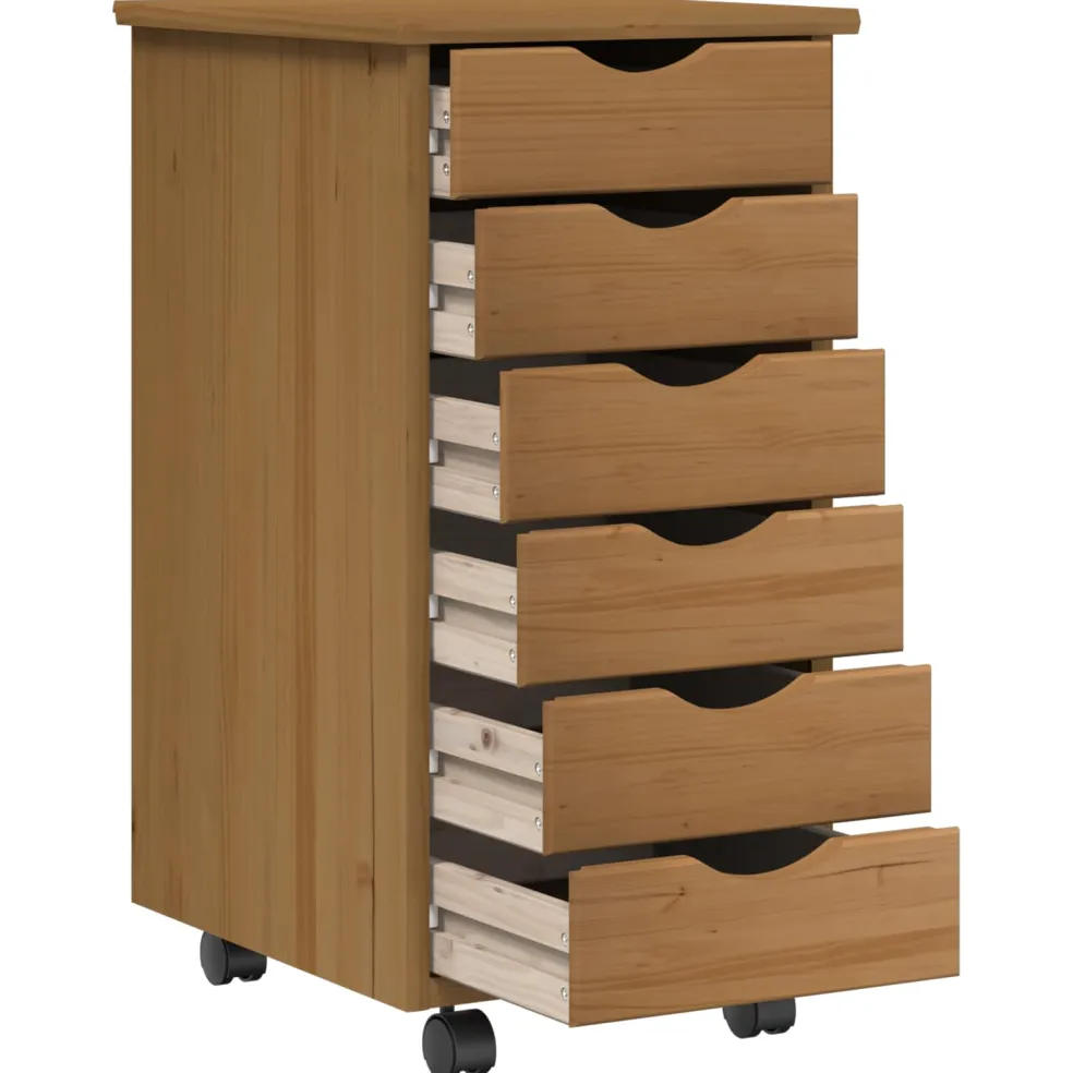 vidaXL Bureau en rollende kast set MOSS 2 st Wit