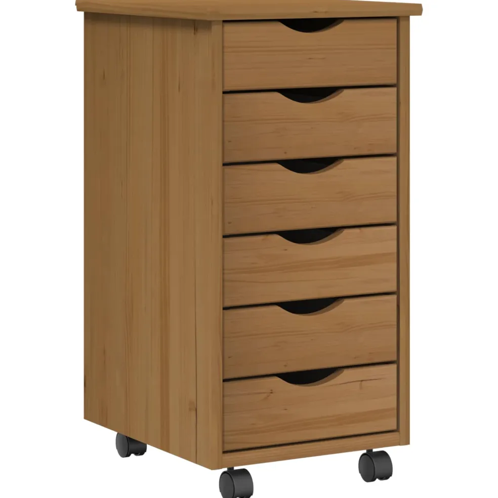 vidaXL Bureau en rollende kast set MOSS 2 st Wit