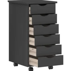 vidaXL Bureau en rollende kast set MOSS 2 st Bruin