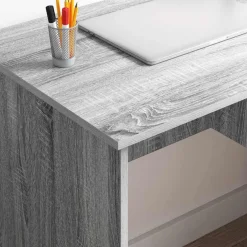 vidaXL Bureau Grijs Sonoma 90 x 49 x 75 cm Bewerkt hout