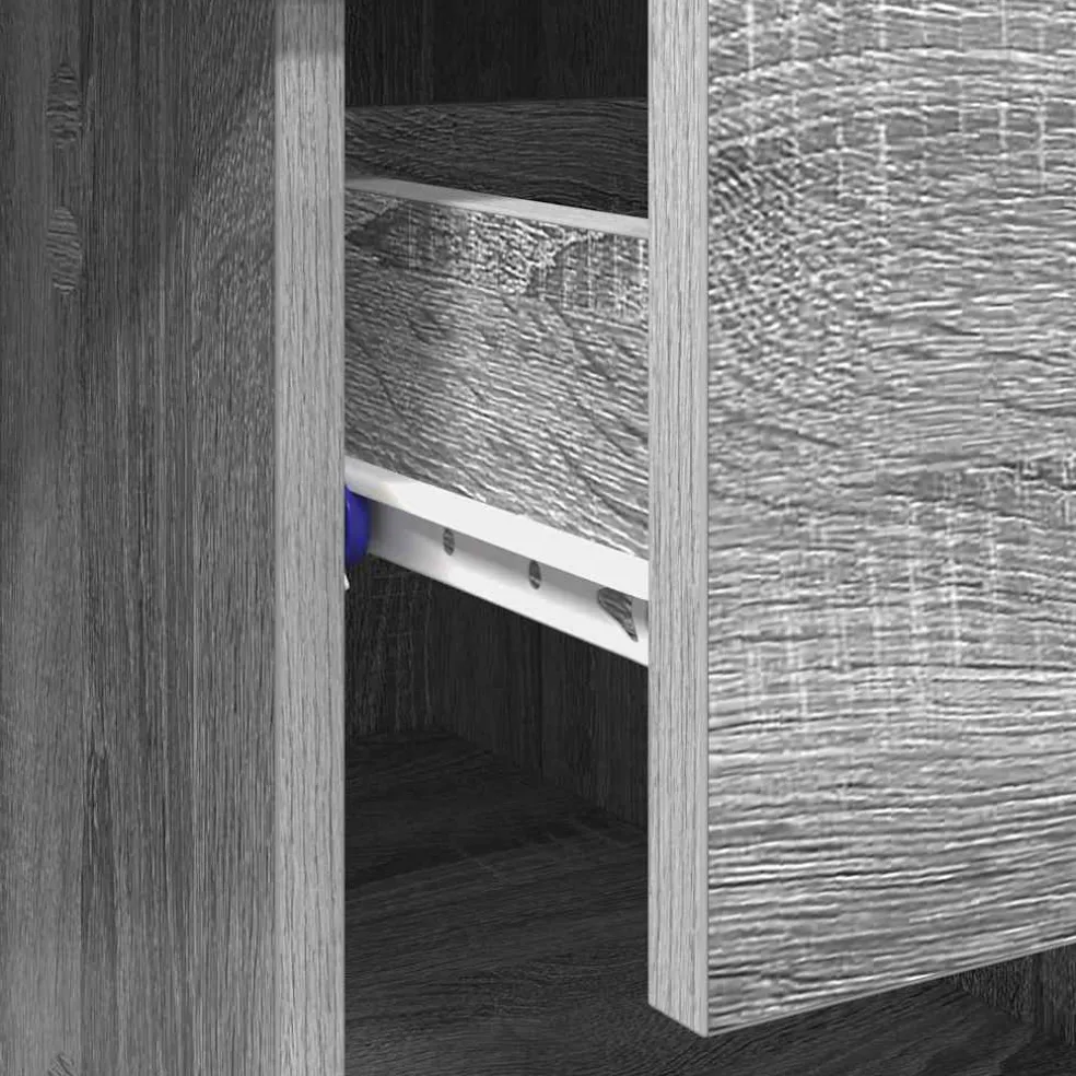 vidaXL Bureau Grijs Sonoma 90 x 49 x 75 cm Bewerkt hout