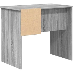 vidaXL Bureau Grijs Sonoma 90 x 49 x 75 cm Bewerkt hout