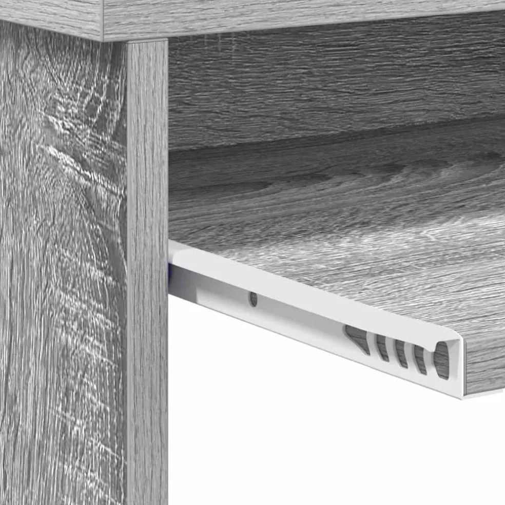 vidaXL Bureau Grijs Sonoma 120,5 x 44 x 88,5 cm Bewerkt hout