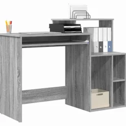 vidaXL Bureau Grijs Sonoma 120,5 x 44 x 88,5 cm Bewerkt hout
