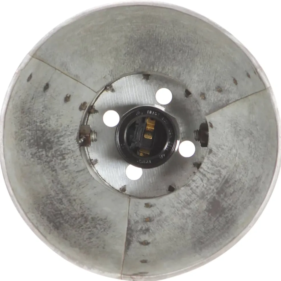 vidaXL Bureaulamp industrieel rond E27 58x18x90 cm zilverkleurig